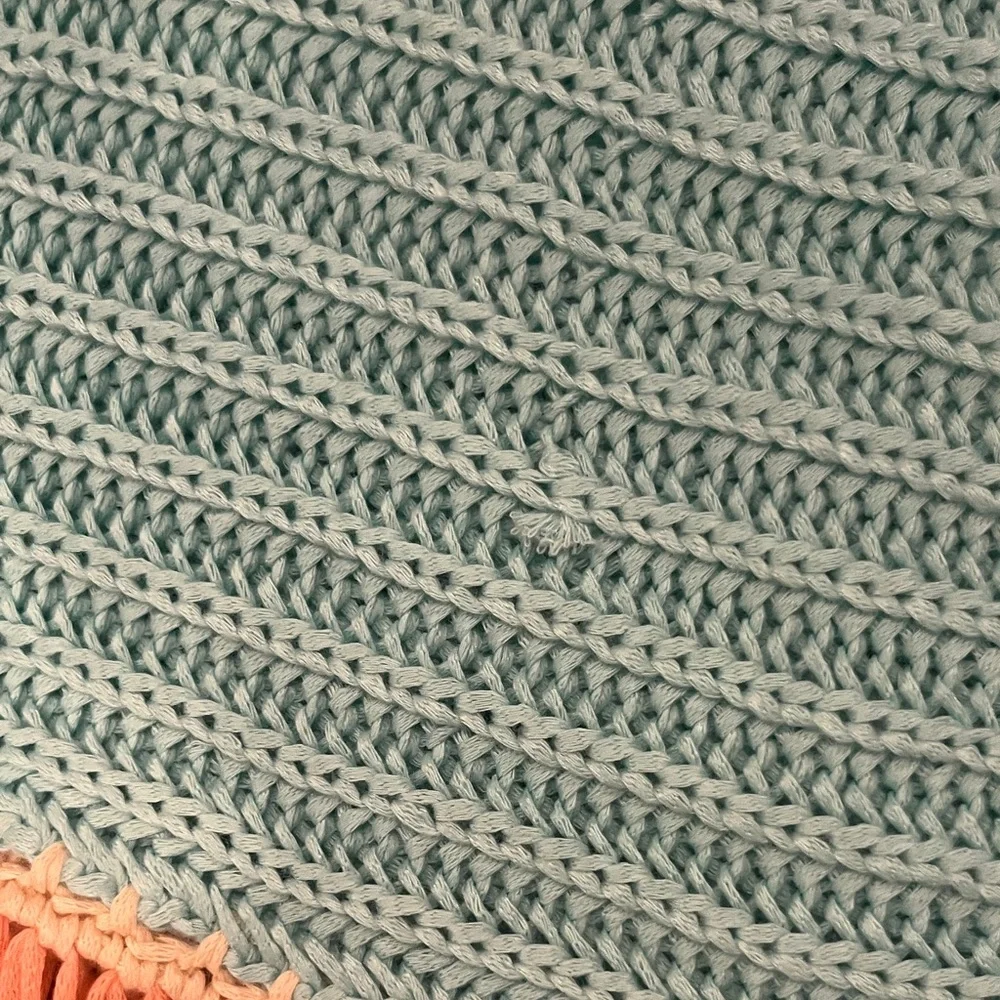 MARBLE Yellow and Teal Fringe Detail - Picture 4 of 6